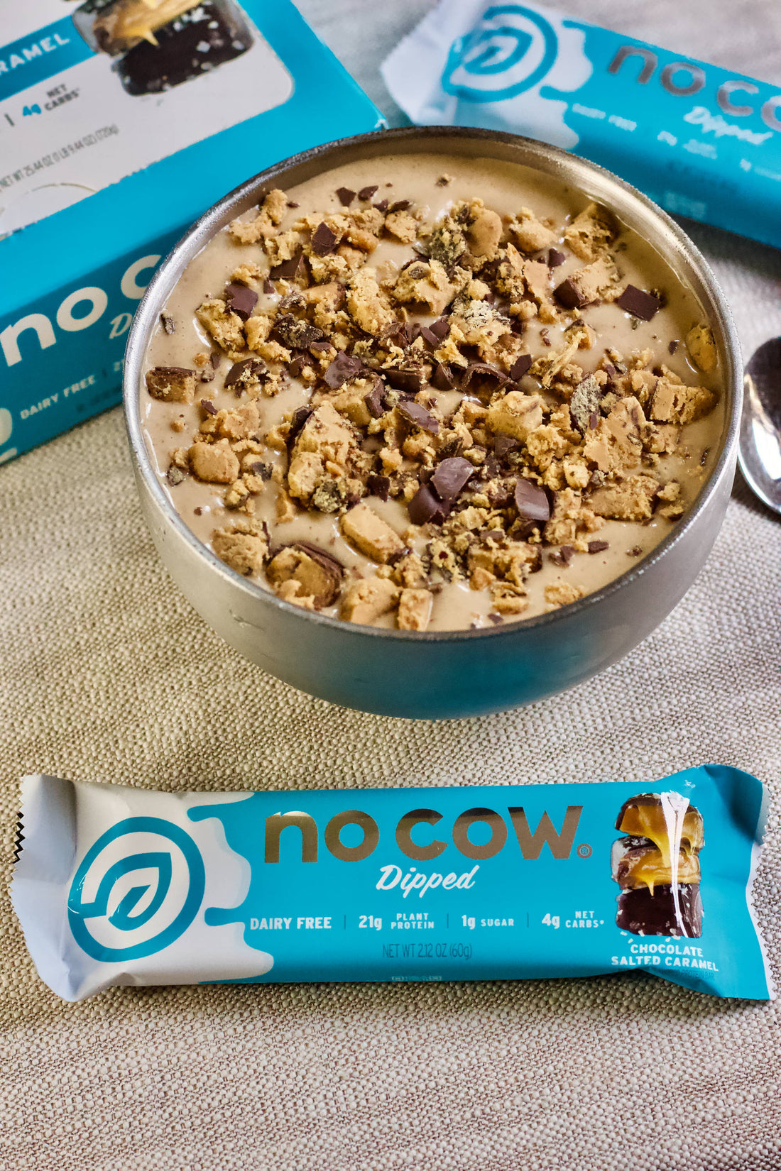 Vegan Chocolate Salted Caramel Smoothie Bowl