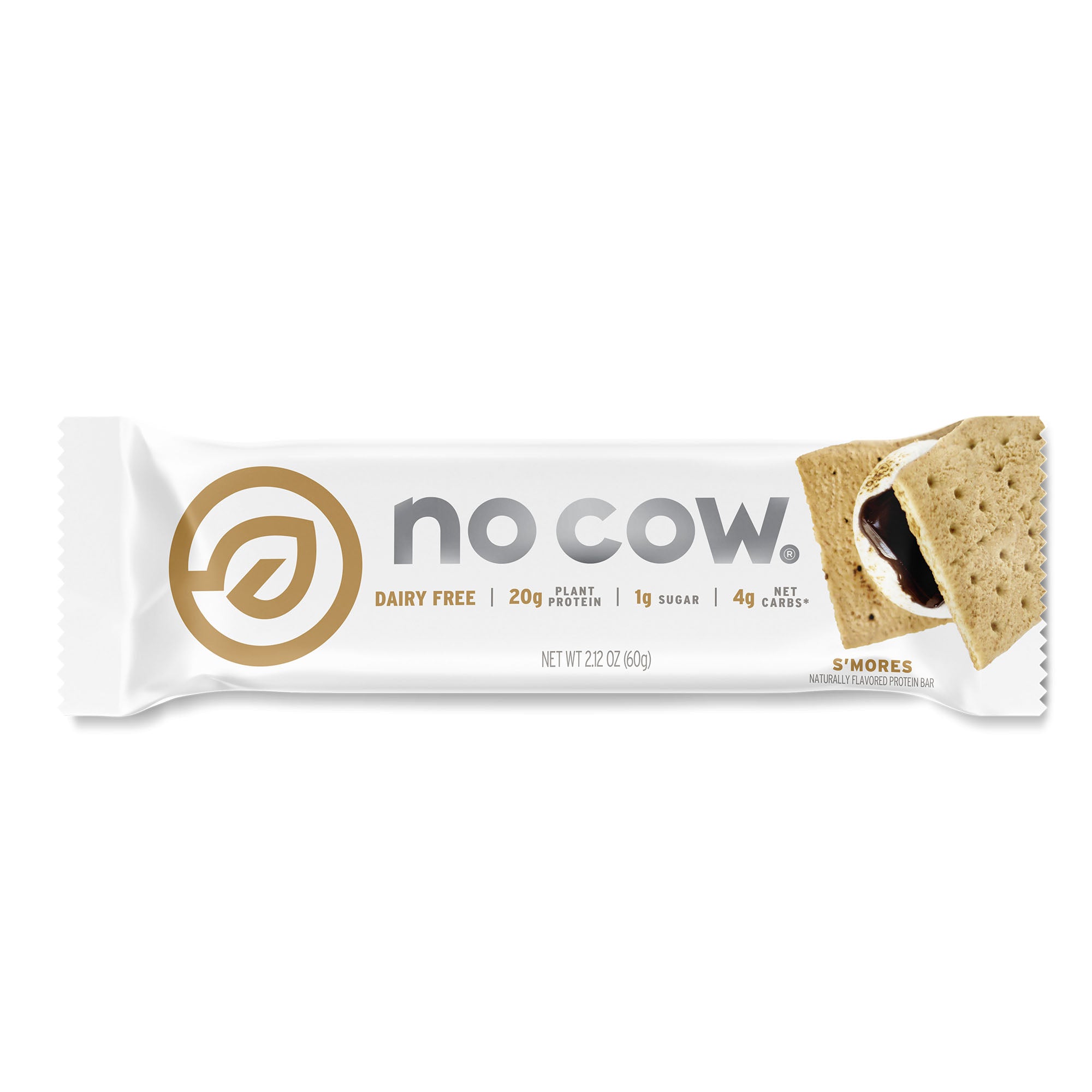 No Cow High Protein Bars, S'mores, 20g Plant Based Vegan Protein, Keto  Friendly, Low Sugar, Low Carb, Low Calorie, Gluten Free, Naturally  Sweetened