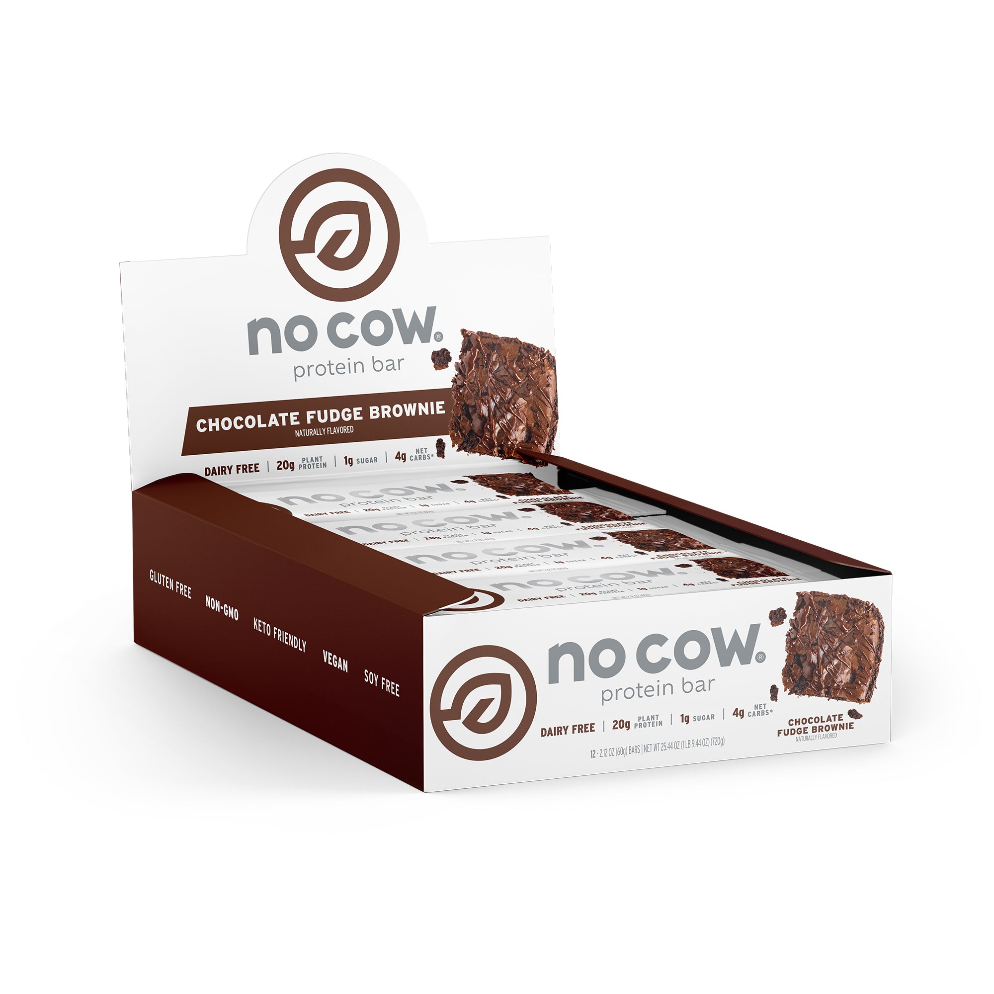 No Cow No Cow | Vegan Protein Bars | Chocolate Fudge Brownie