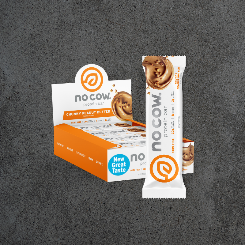 No Cow No Cow | Vegan Protein Bars | Chunky Peanut Butter