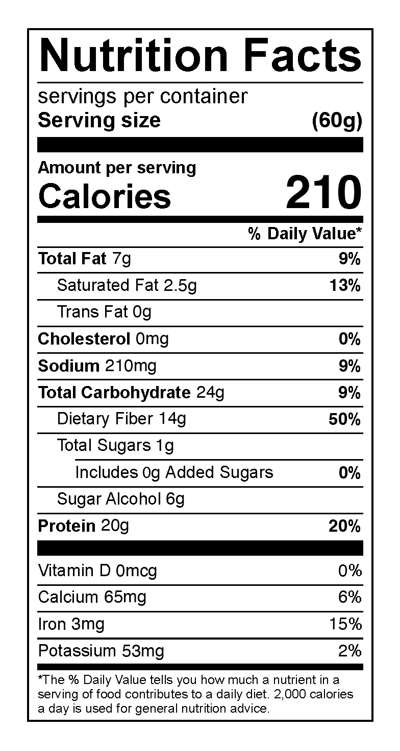 nutrition label