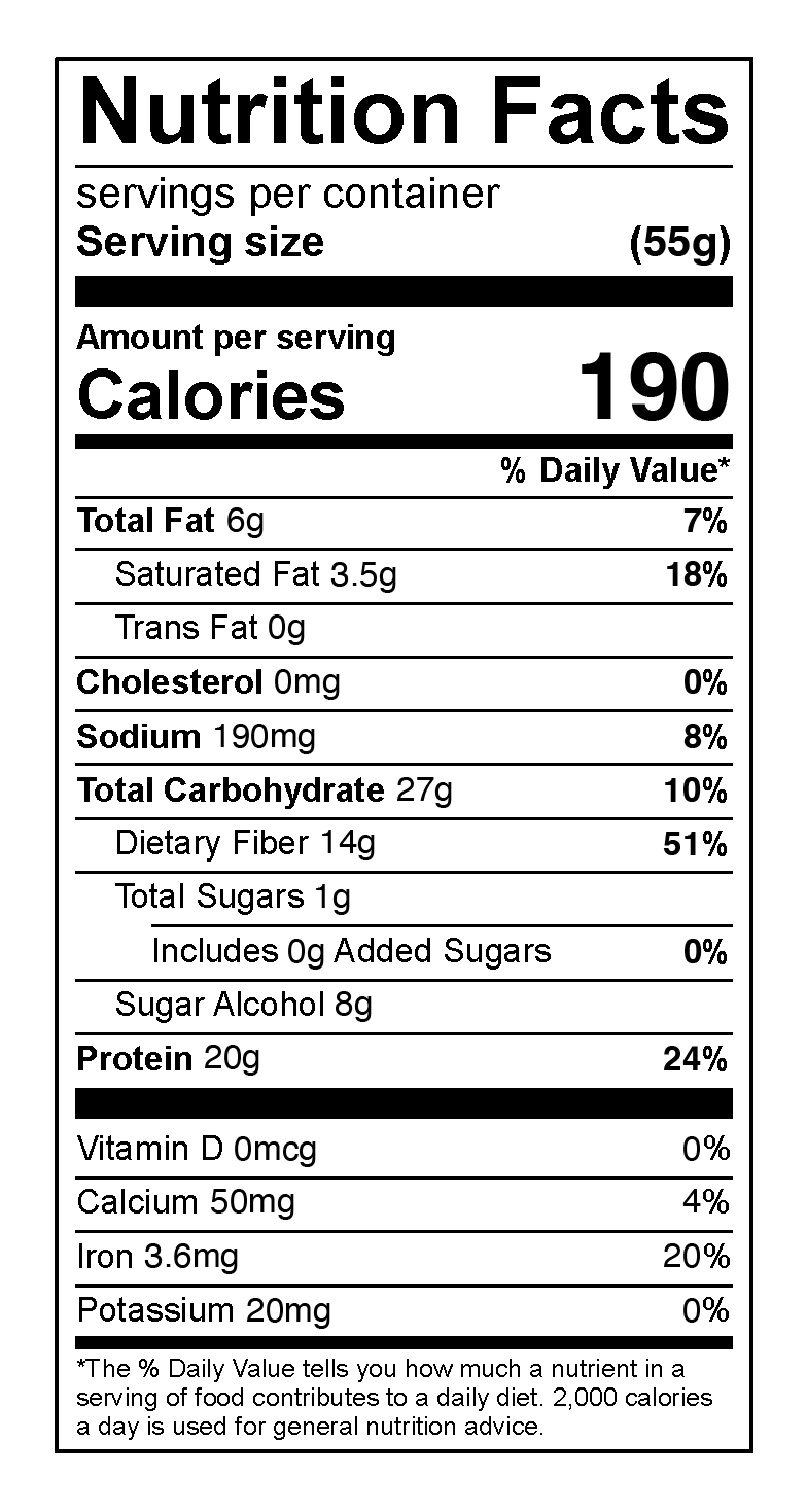 nutrition label
