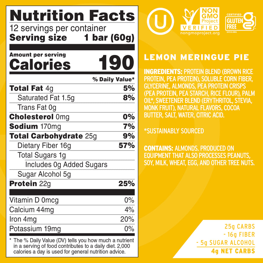 Lemon Meringue Pie Protein Bars