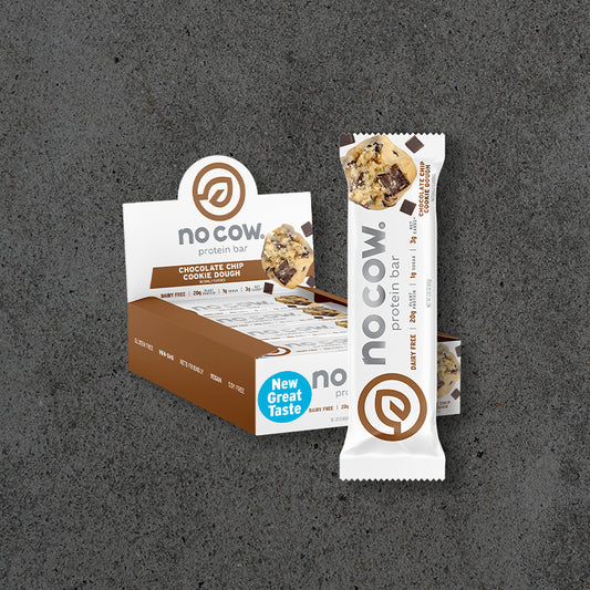 no cow chocolate chip cookie dough protein bar
