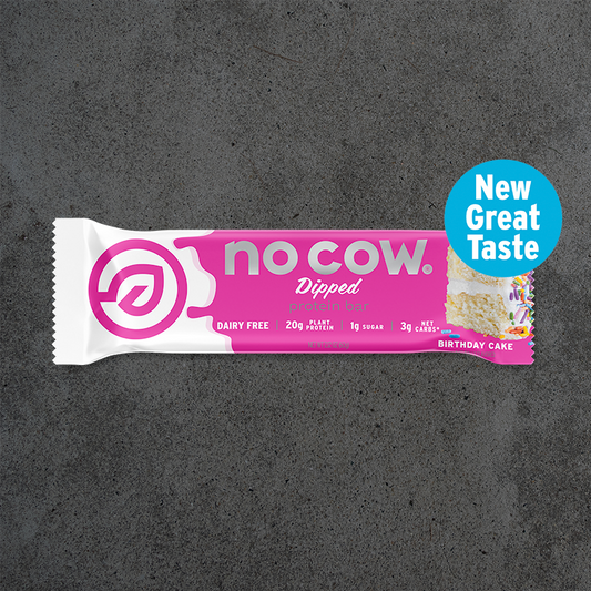 no cow birthday cake protein bar