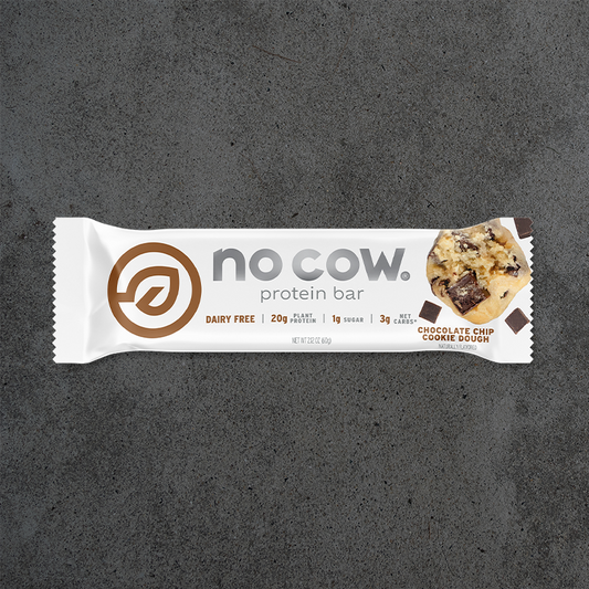 no cow chocolate chip cookie dough protein bar