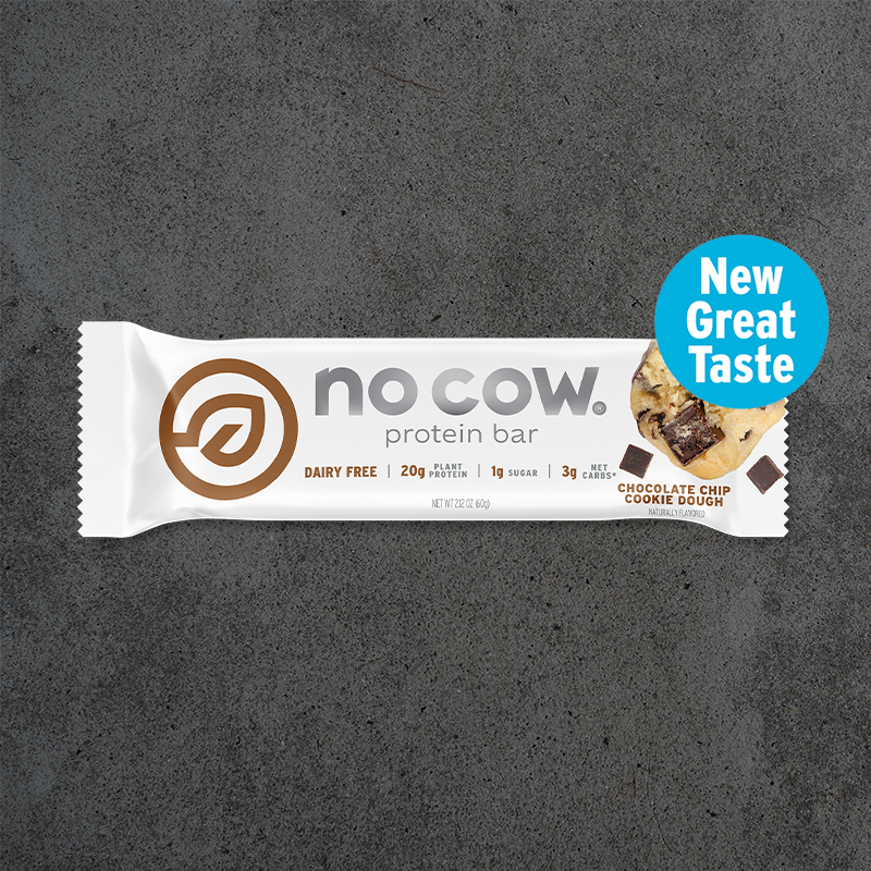 no cow chocolate chip cookie dough protein bar