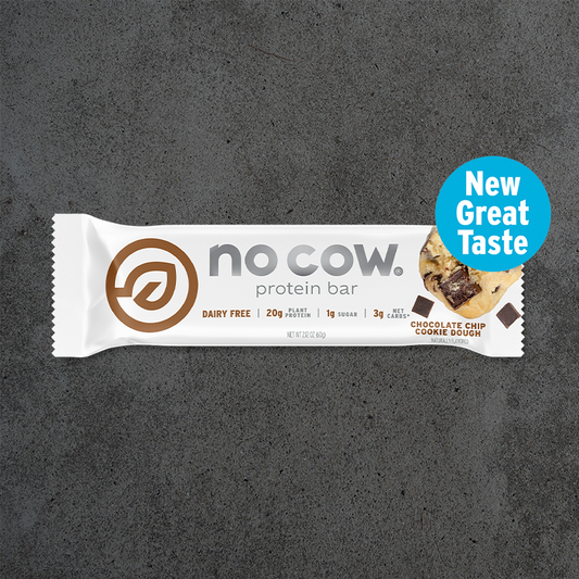 no cow chocolate chip cookie dough protein bar