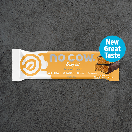 no cow chocolate peanut butter cup protein bar