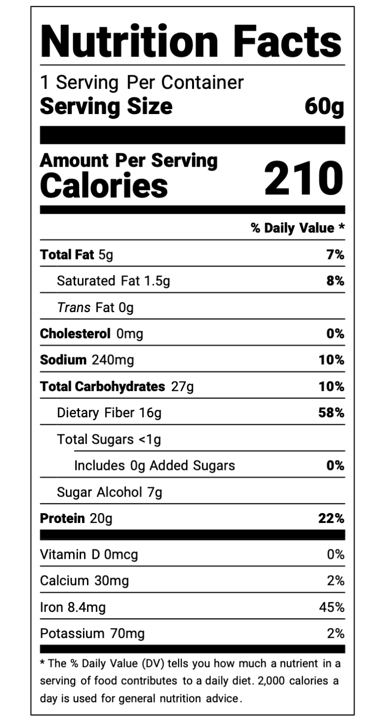 Nutrition Label
