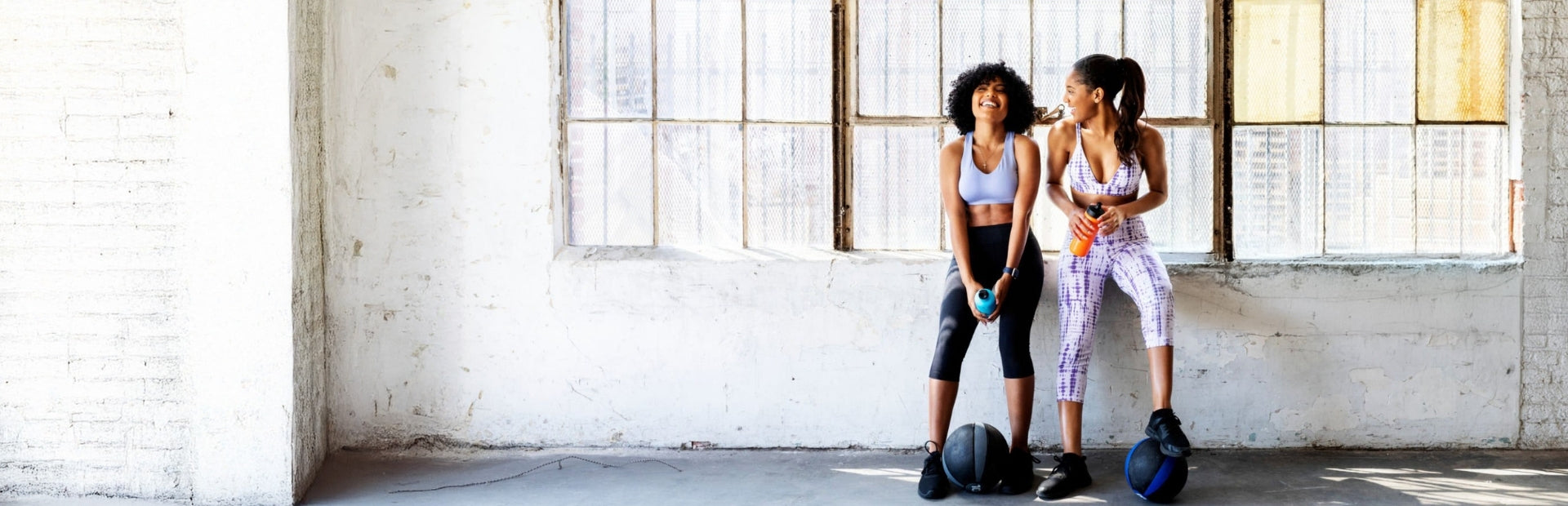 women in gym background
