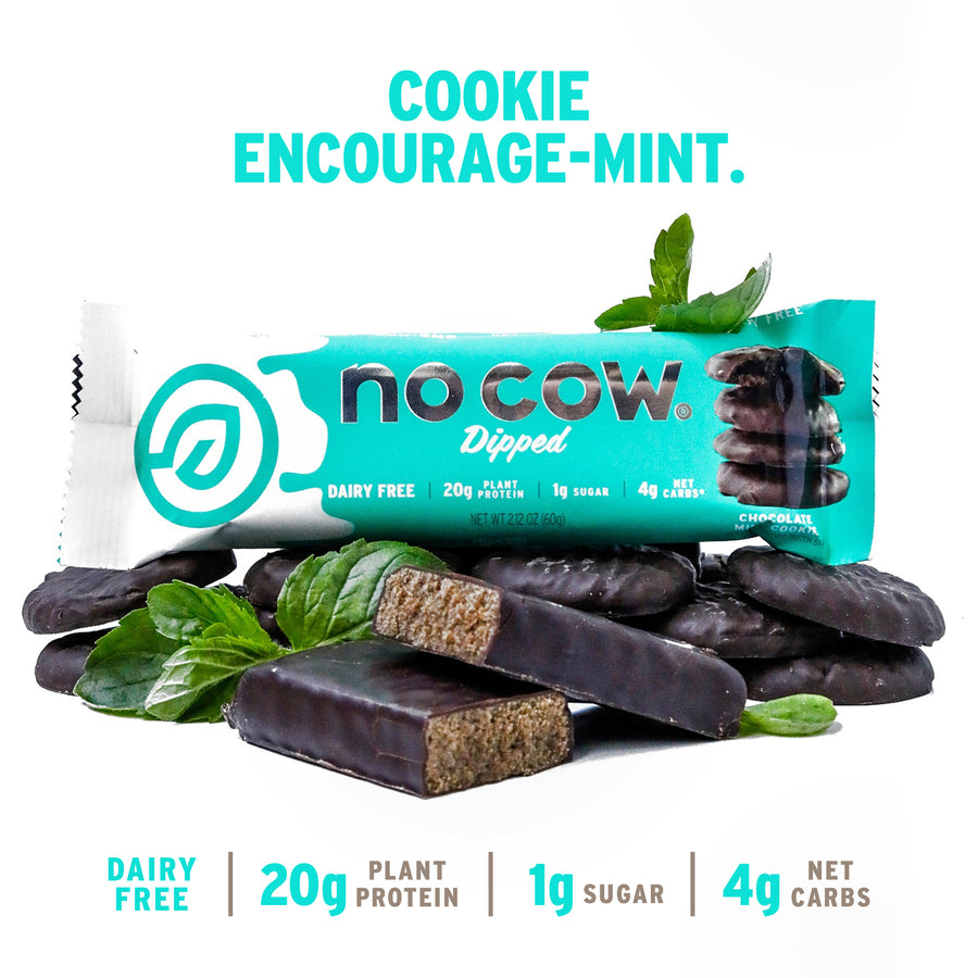 Dipped Chocolate Mint Cookie Protein Bars